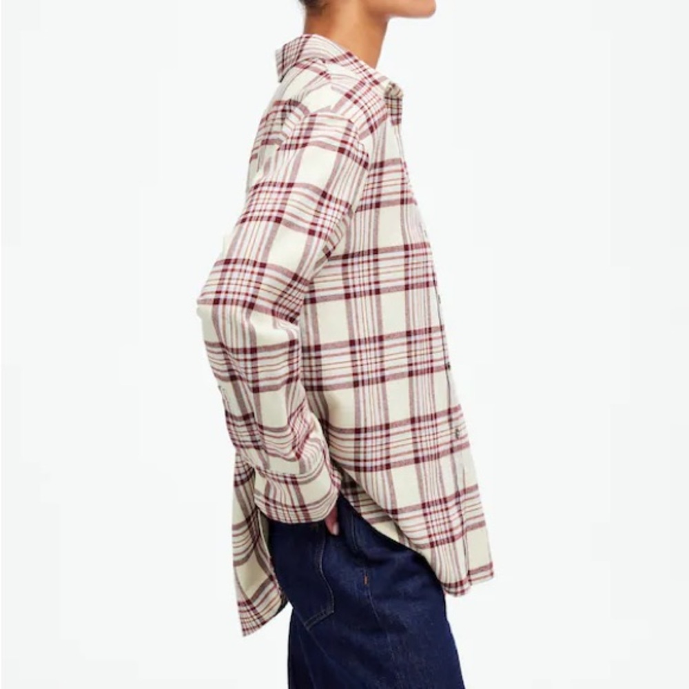 Madewell Relaxed Straight-Hem Button-Up Shirt in Plaid Size S